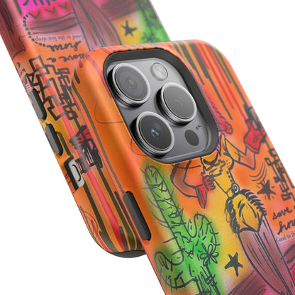 MagSafe "wild, wild west" airbrush iPhone case