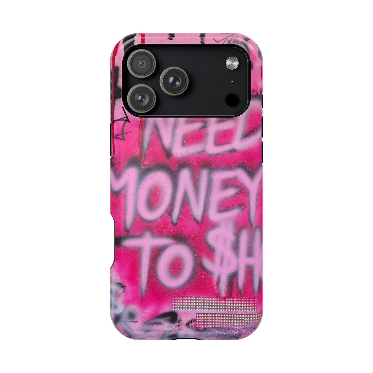 MagSafe "need $$ to shop" airbrush iPhone case