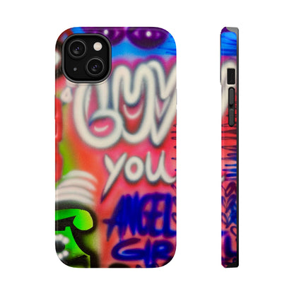 MagSafe "luv u angel girl" Airbrush iPhone Hülle