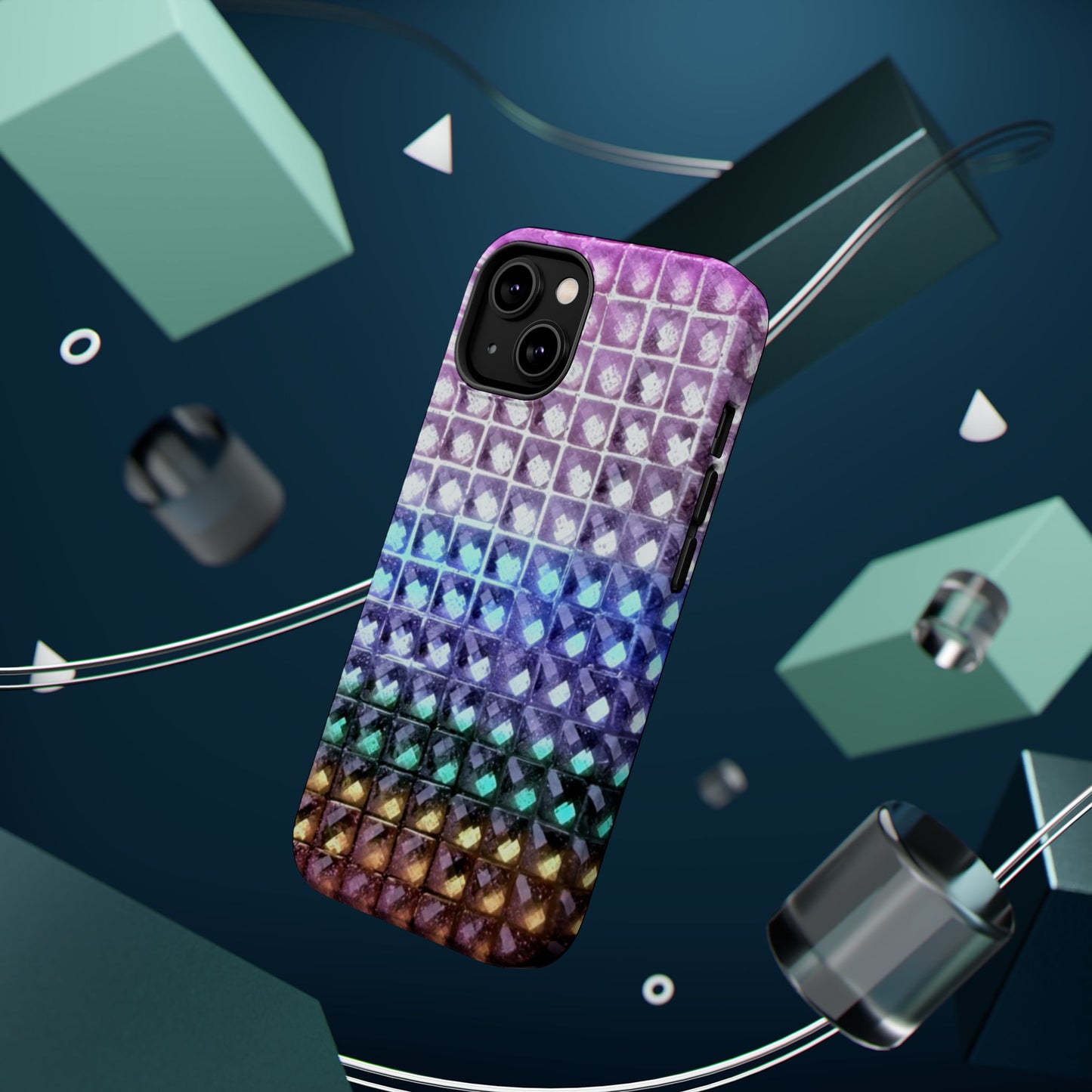MagSafe "multicolor studs" airbrush iPhone case