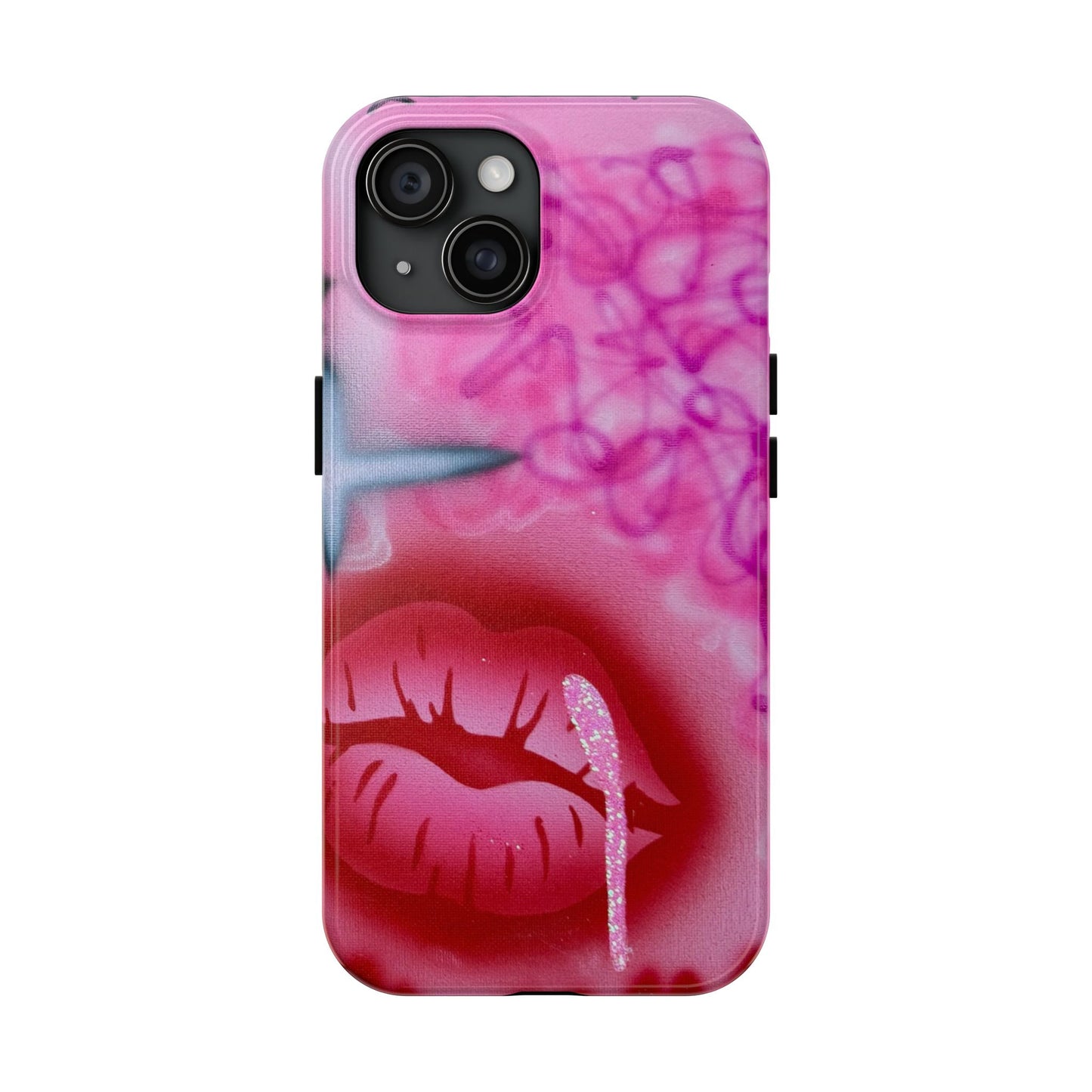 "glitter aura" airbrush iPhone case