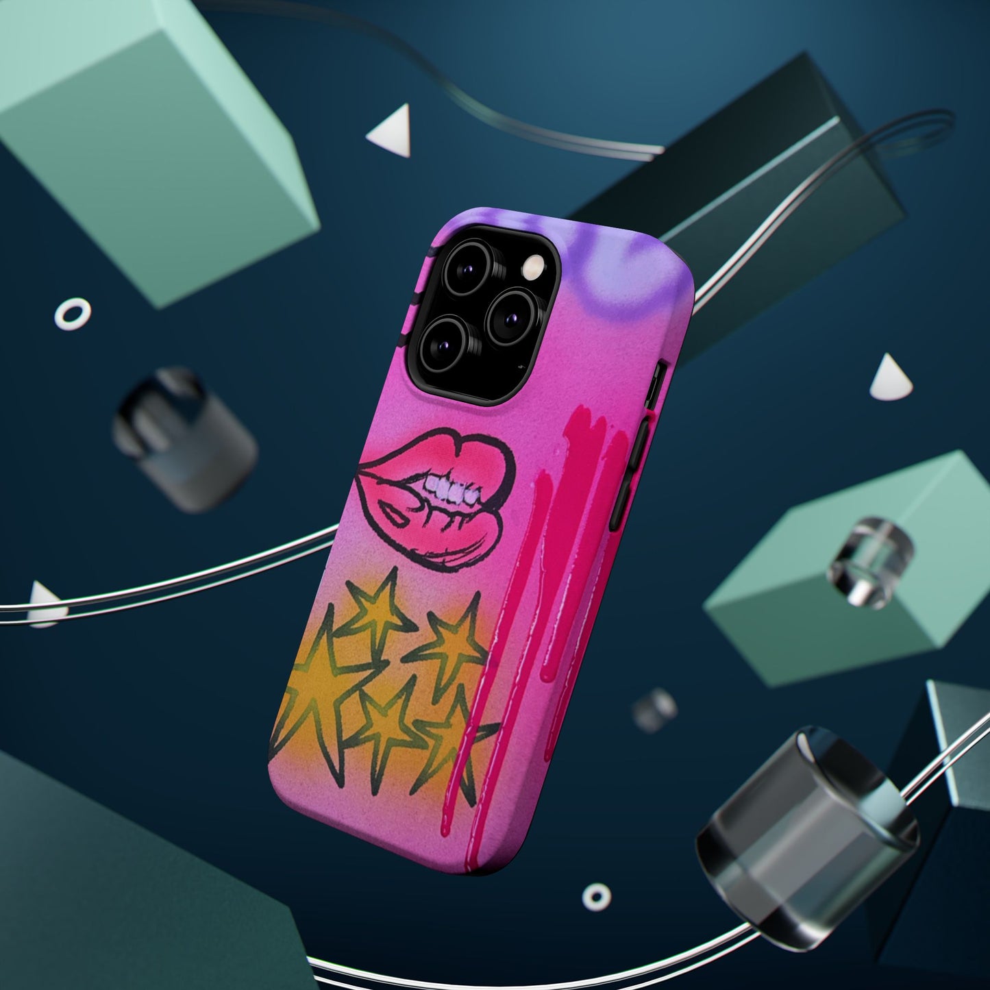 MagSafe "star drip" airbrush iPhone case