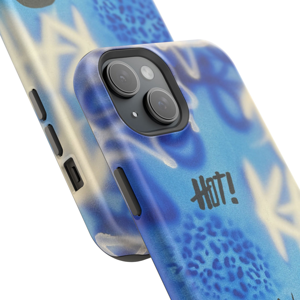 MagSafe "brilliant blues" airbrush iPhone case