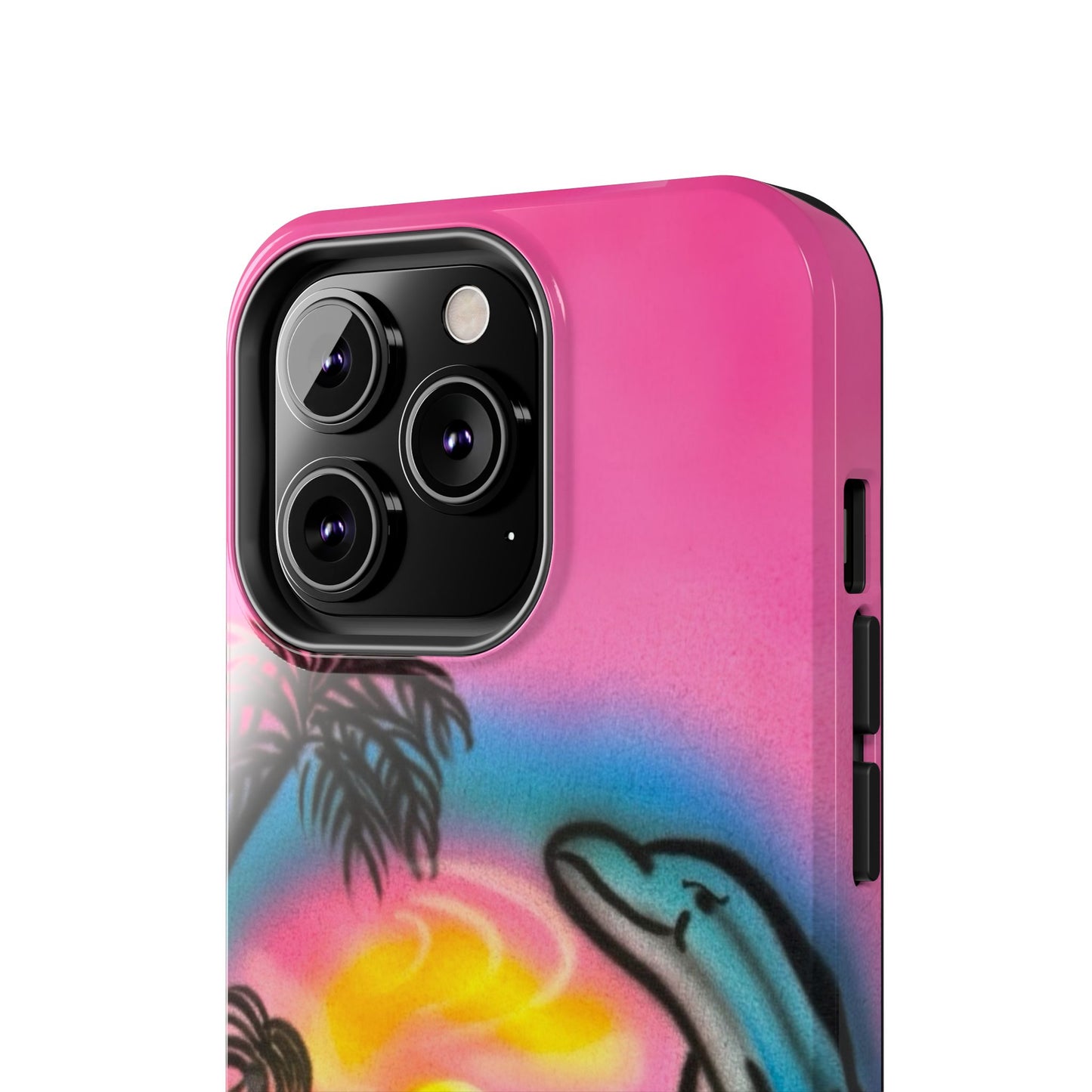 "dolphin love" airbrush iPhone case