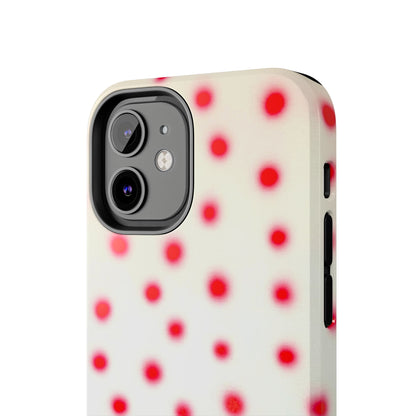 "vanilla cherry polka dot" airbrush iPhone case