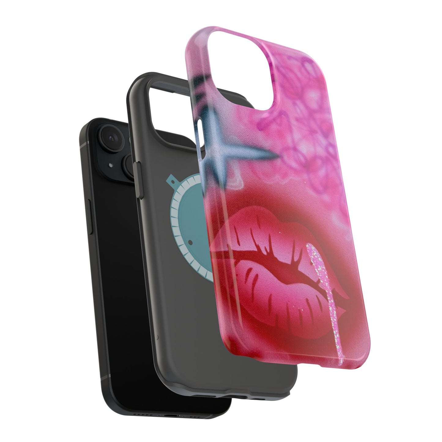 MagSafe limited edition "glitter aura" airbrush iPhone case