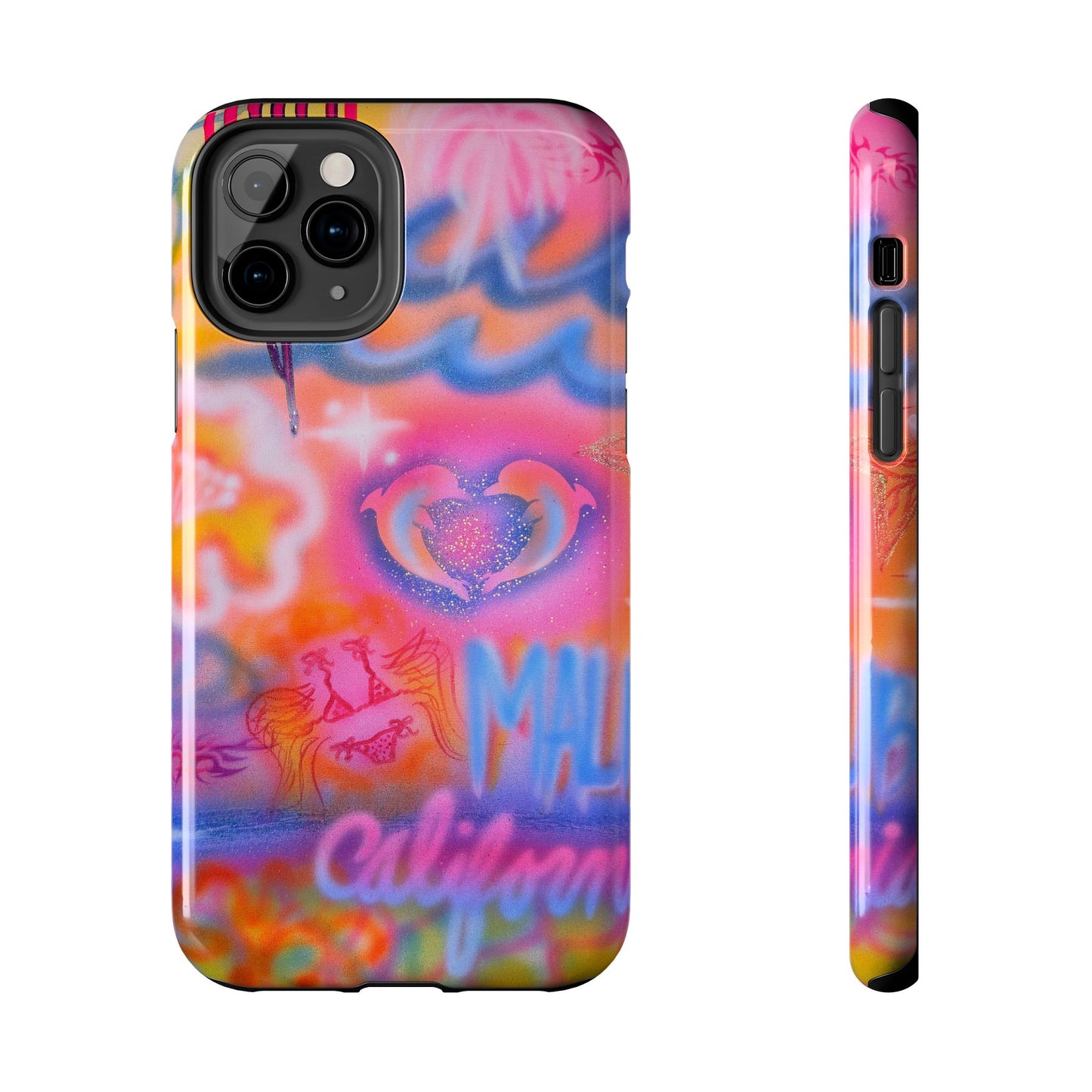 "mornings in malibu" airbrush iPhone case