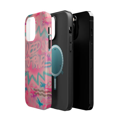 MagSafe "need $$ to travel" airbrush iPhone case