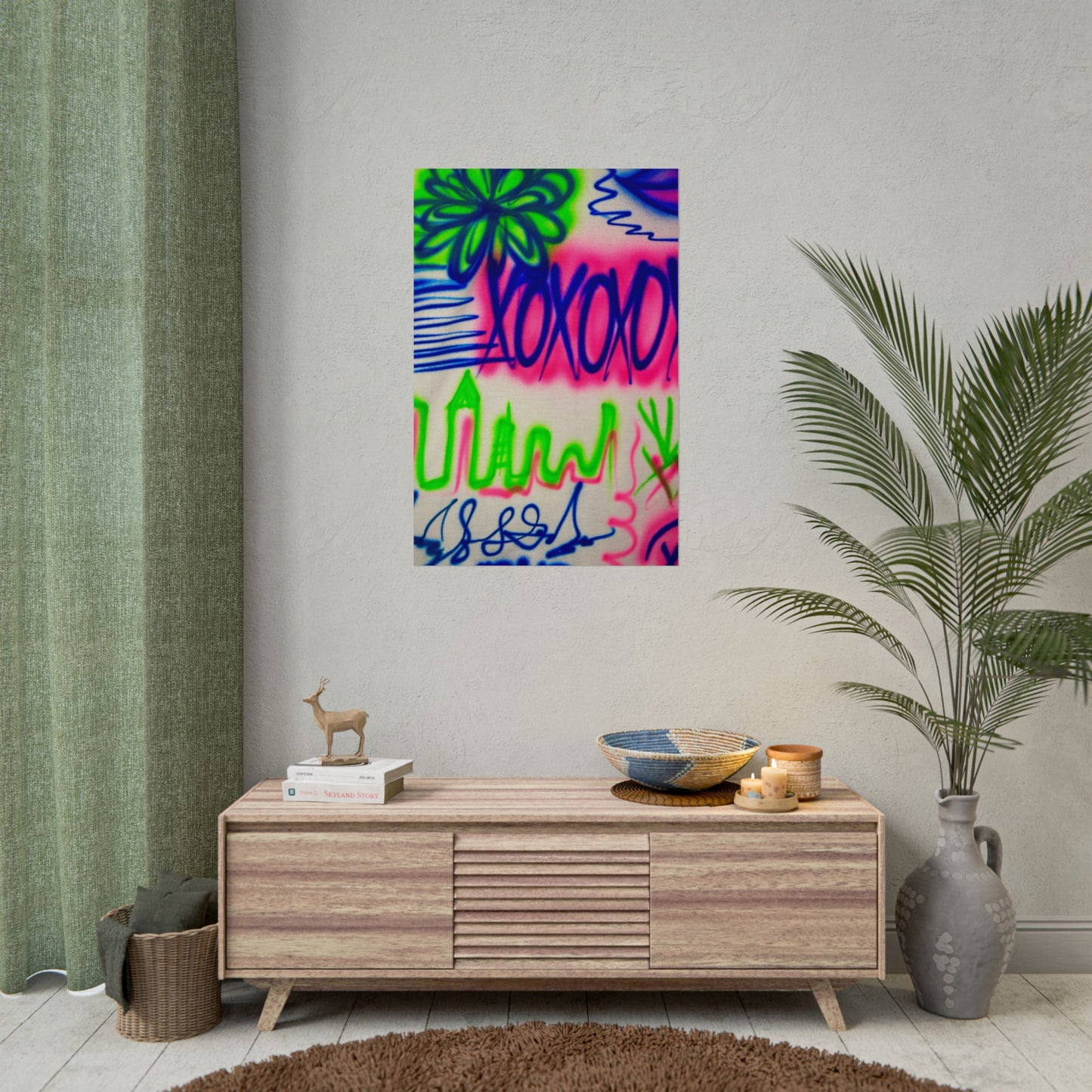 "city secrets" airbrush rolled print