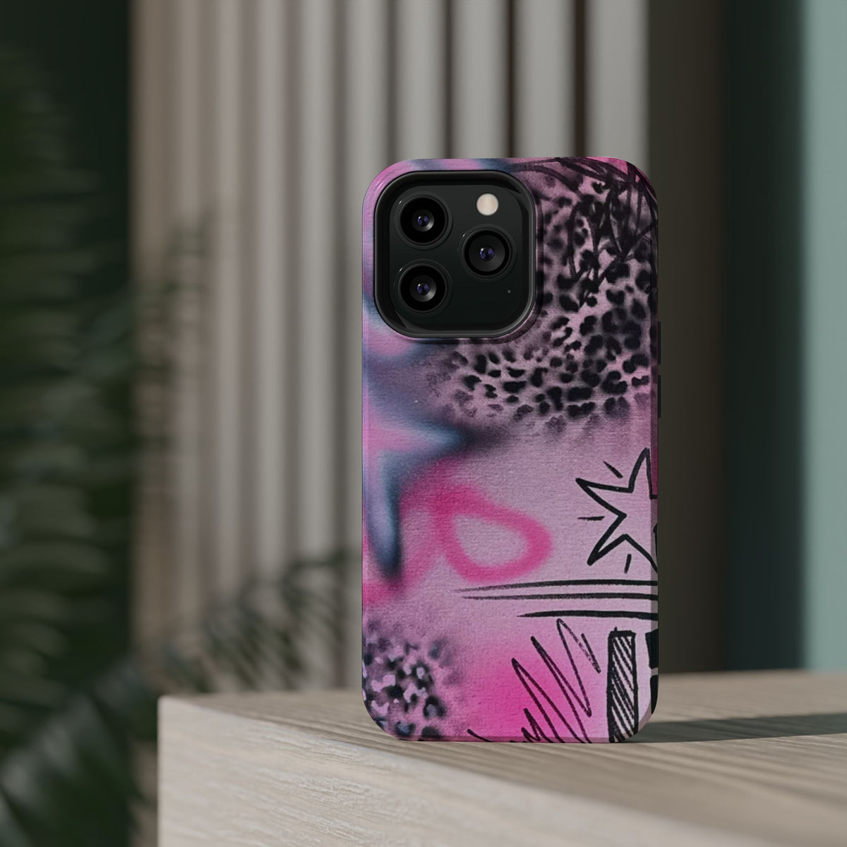 MagSafe "onyx cheetah" Airbrush iPhone Hülle