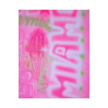 "sunset sorbet" airbrush rolled print