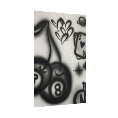 "hidden ace" airbrush rolled print
