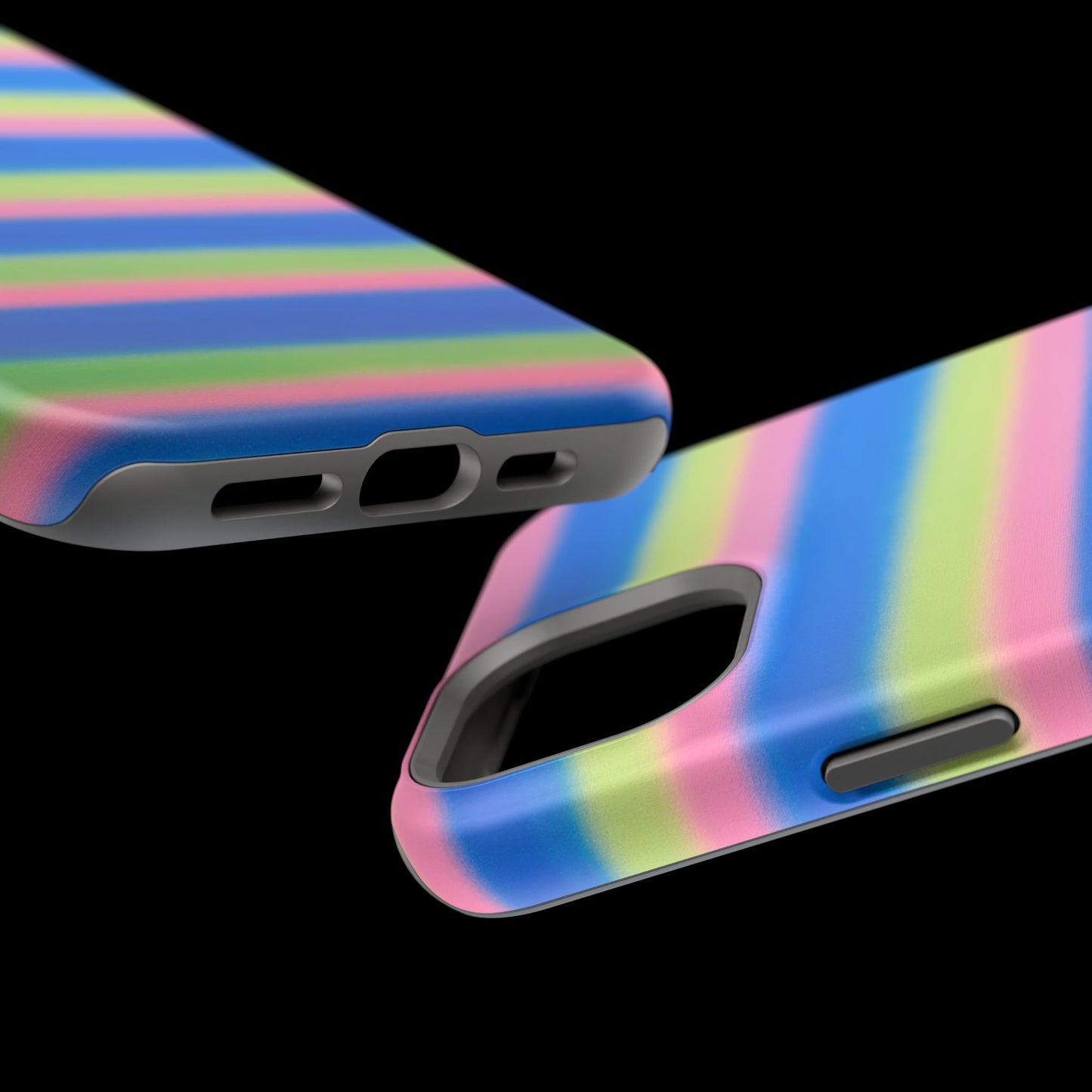 MagSafe "sherbet stripes" airbrush iPhone case