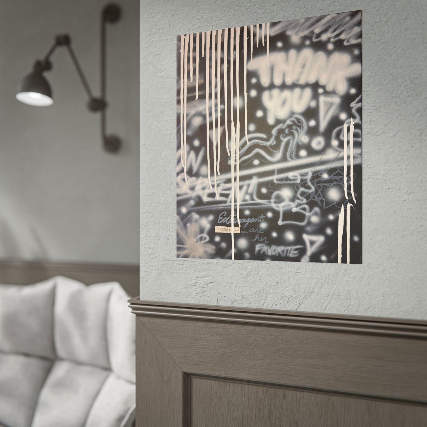 "extravagant leisure" airbrush rolled print