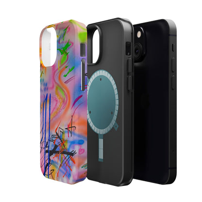 MagSafe "neon haze" airbrush iPhone case