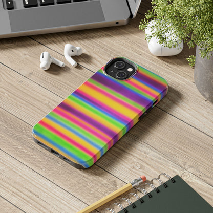 "colorful stripes" airbrush iPhone case