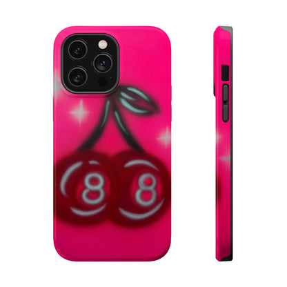 MagSafe „Cherry 8ball“ Airbrush iPhone Hülle