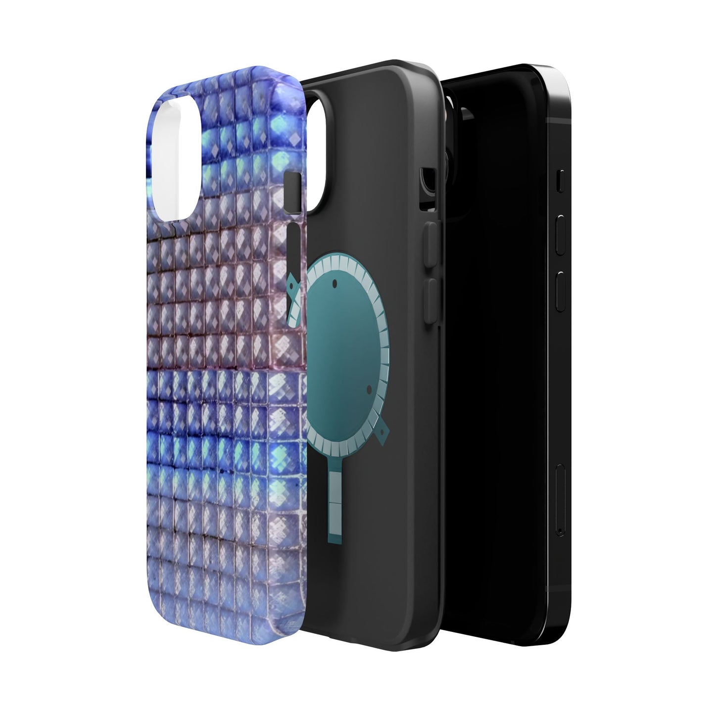 MagSafe "blue studs" airbrush iPhone case
