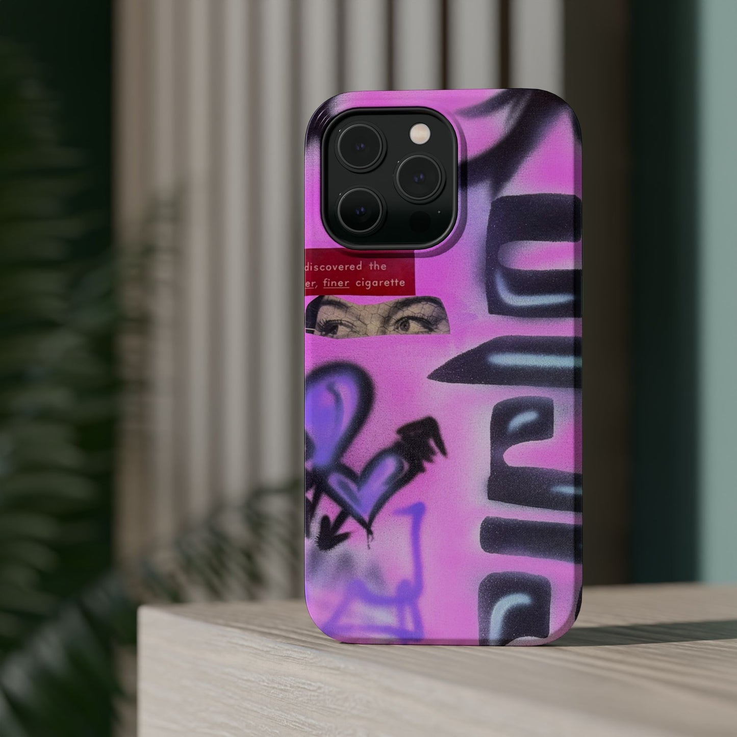 MagSafe "purple princess" airbrush iPhone case