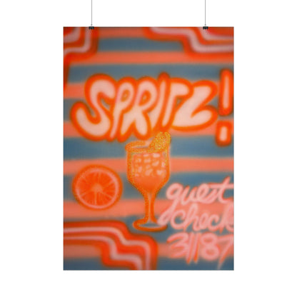 "aperol spritz" airbrush rolled print