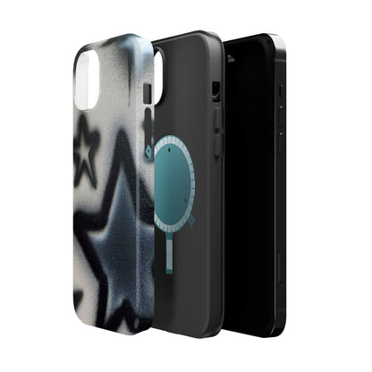 MagSafe "black & white stars" airbrush iPhone case