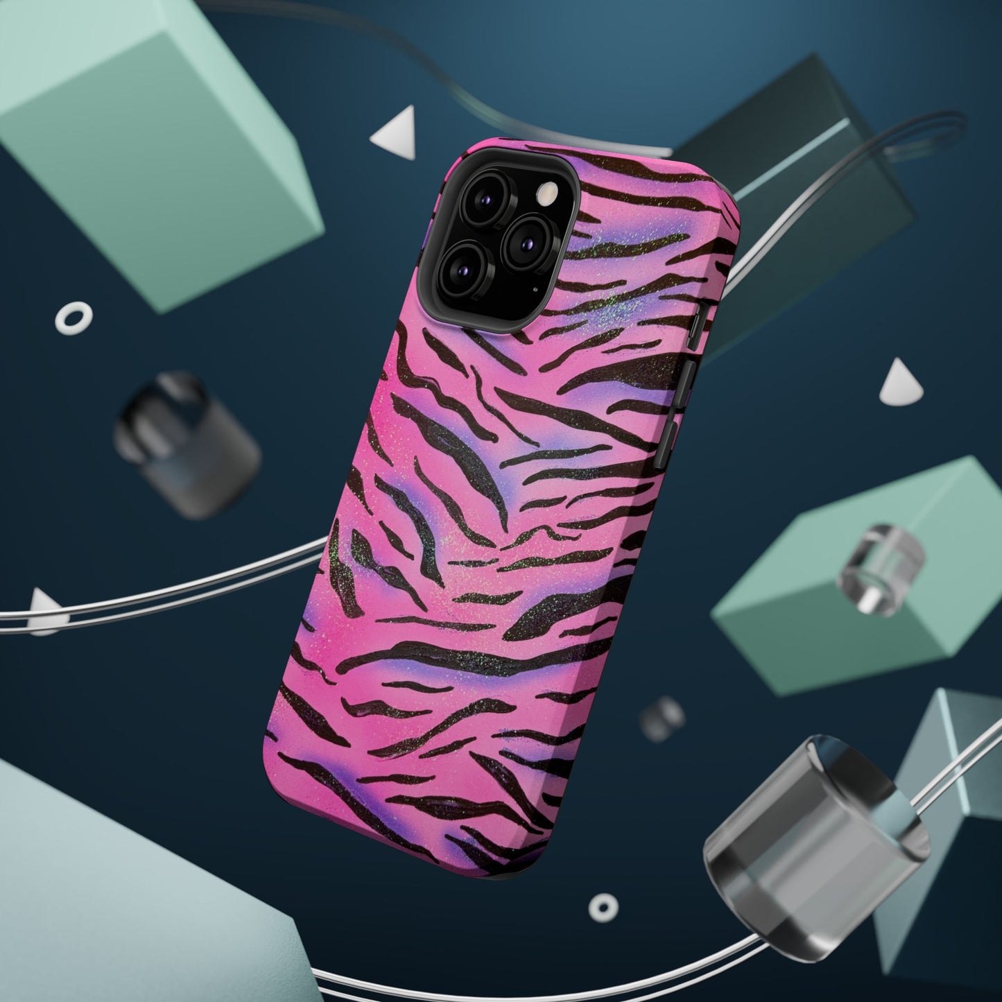 MagSafe "glitter zebra" airbrush iPhone case