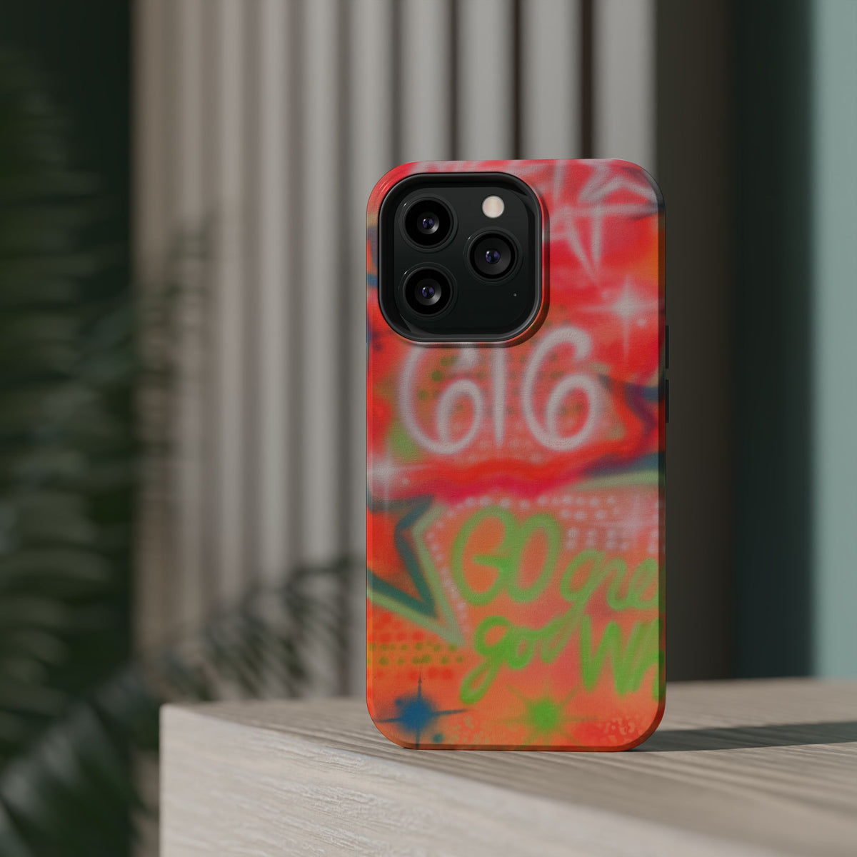 MagSafe custom @msualphaphi airbrush iPhone case