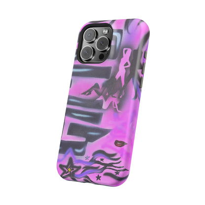 MagSafe "neon nights" airbrush iPhone case