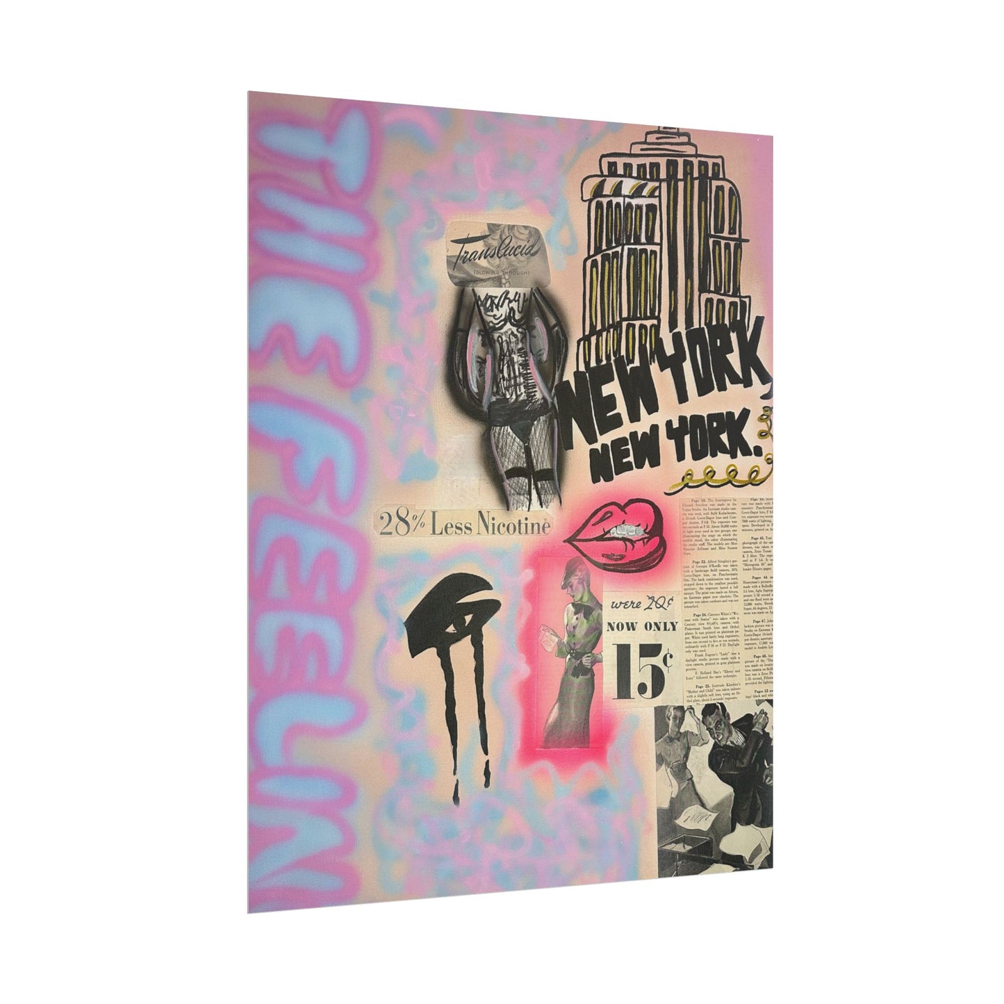custom nyc airbrush rolled print