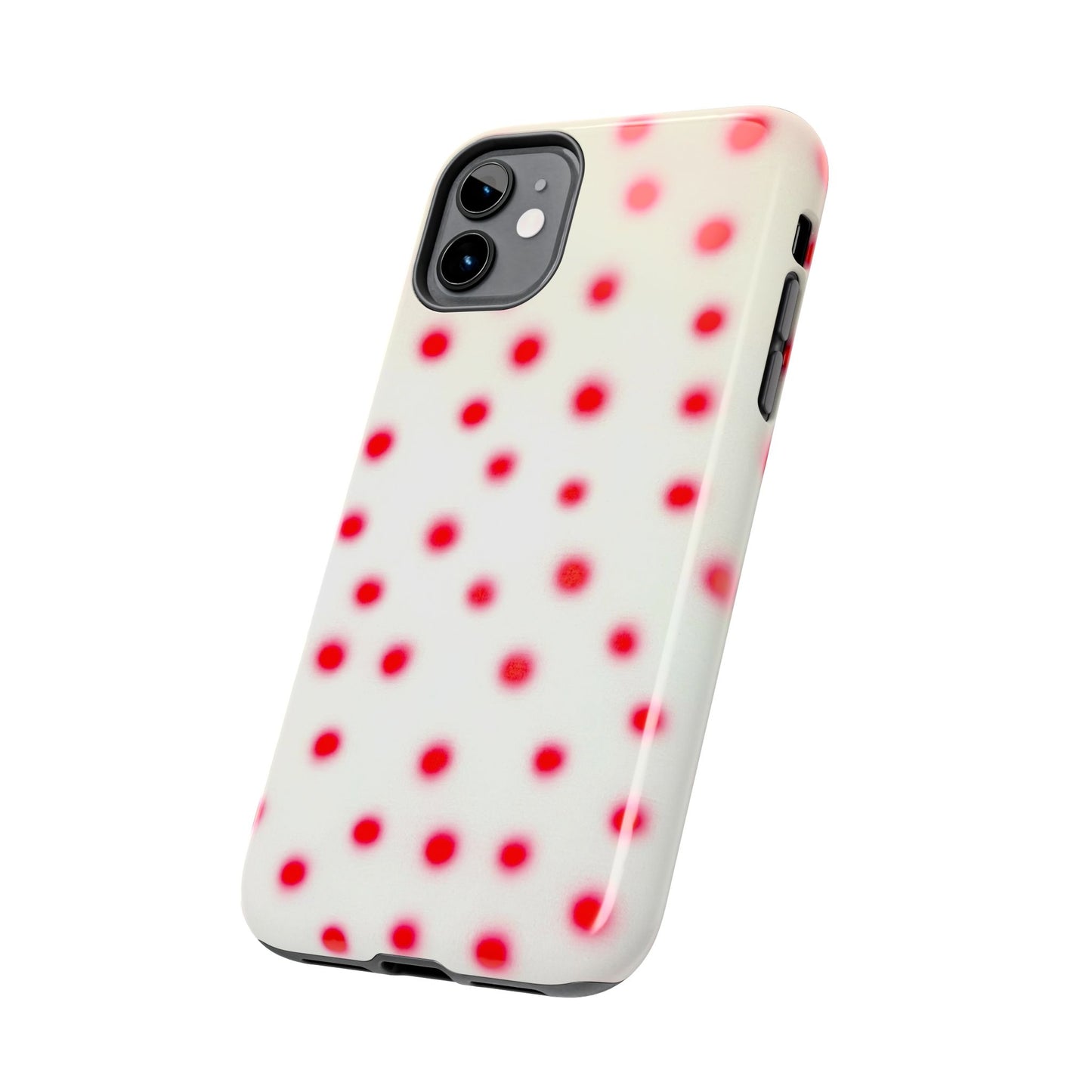 "vanilla cherry polka dot" airbrush iPhone case