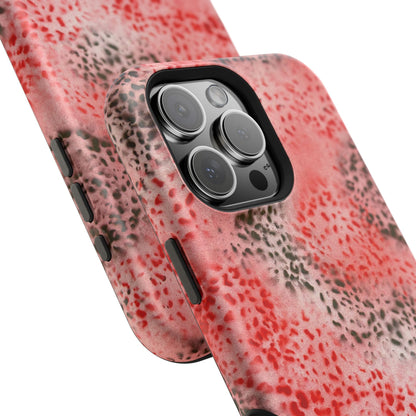 MagSafe "red cheetah" airbrush iPhone case