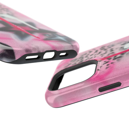 MagSafe "pink cheetah" airbrush iPhone case