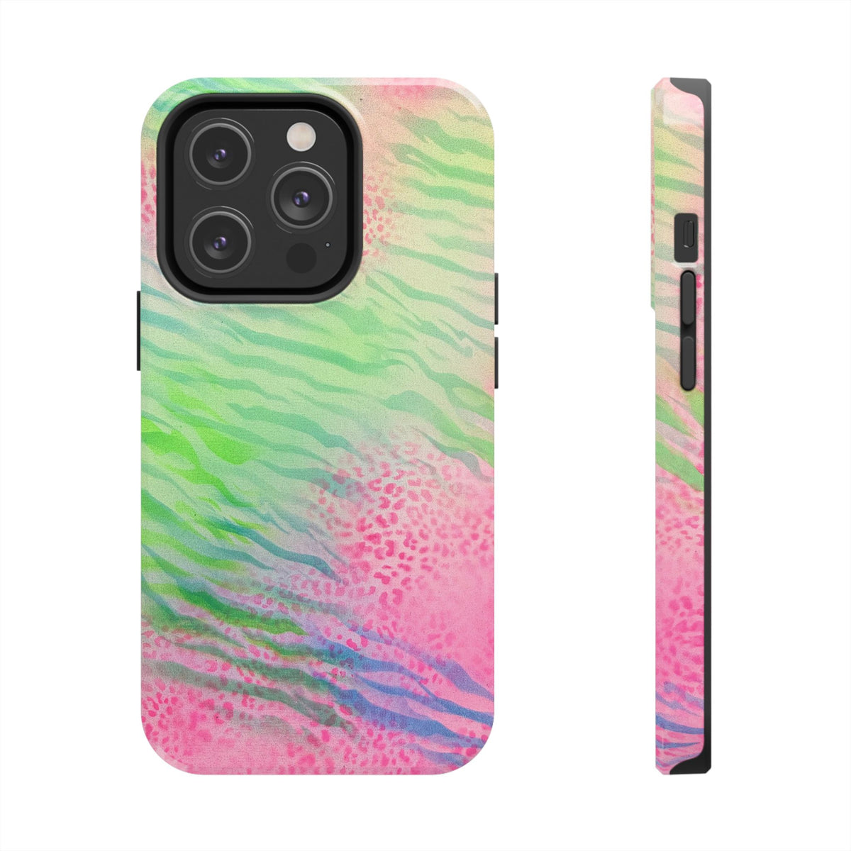 "teal cheetah" airbrush iPhone case