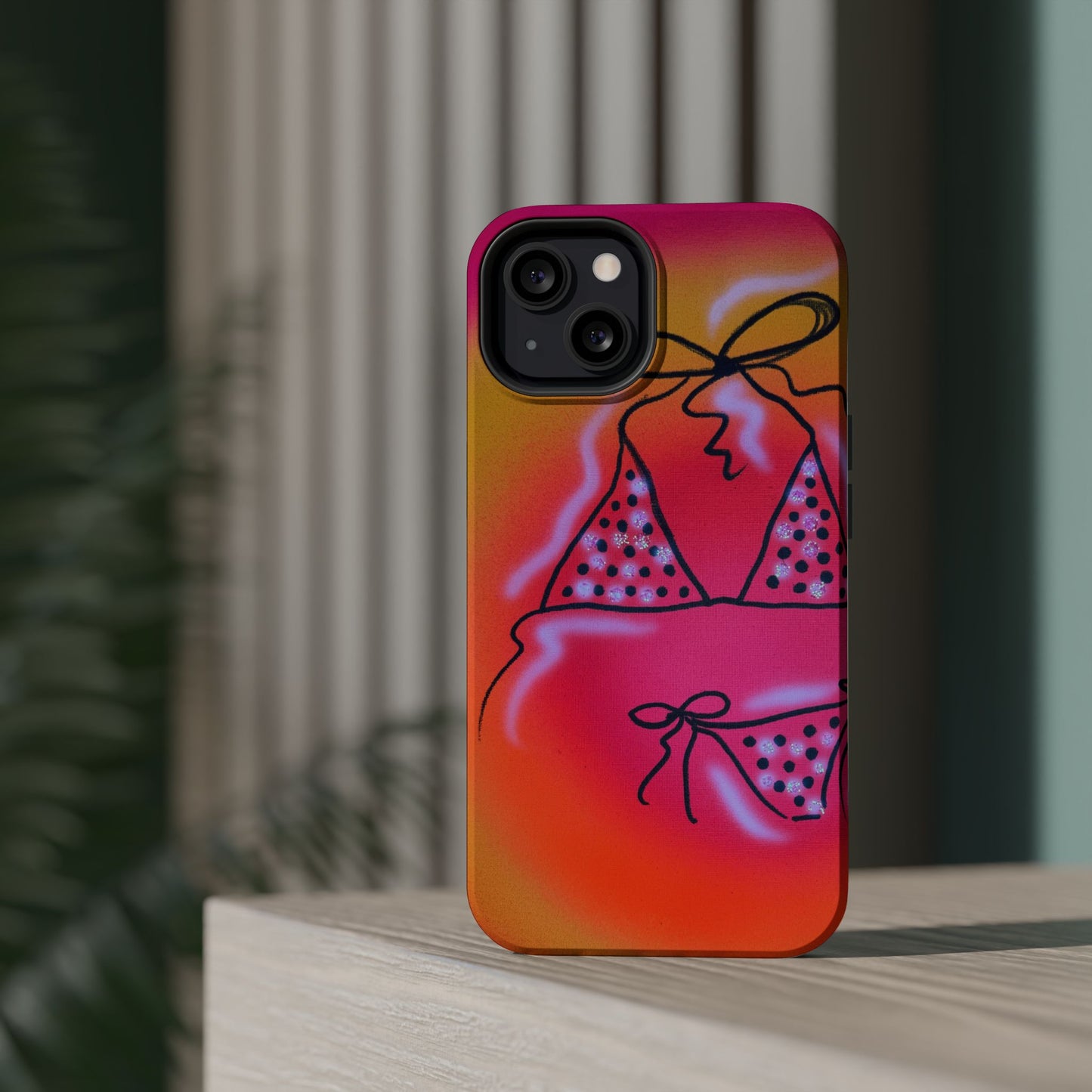 MagSafe "glitter bikini" airbrush iPhone case