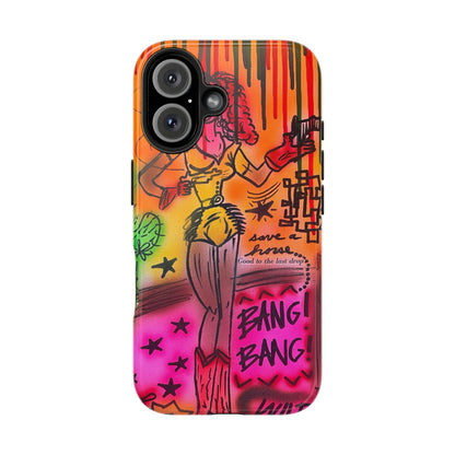 "wild, wild west" airbrush iPhone case