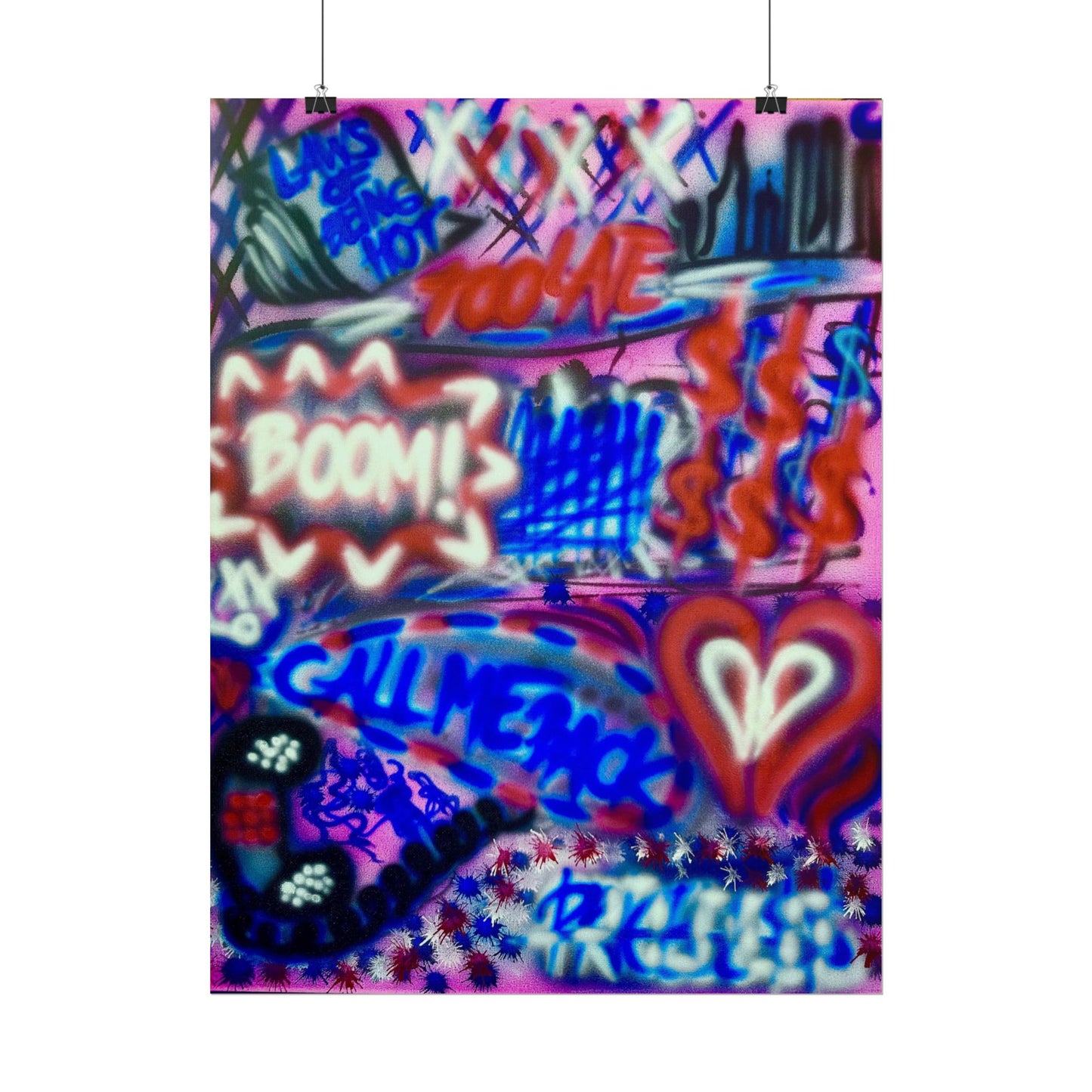 "BOOM!" airbrush rolled print