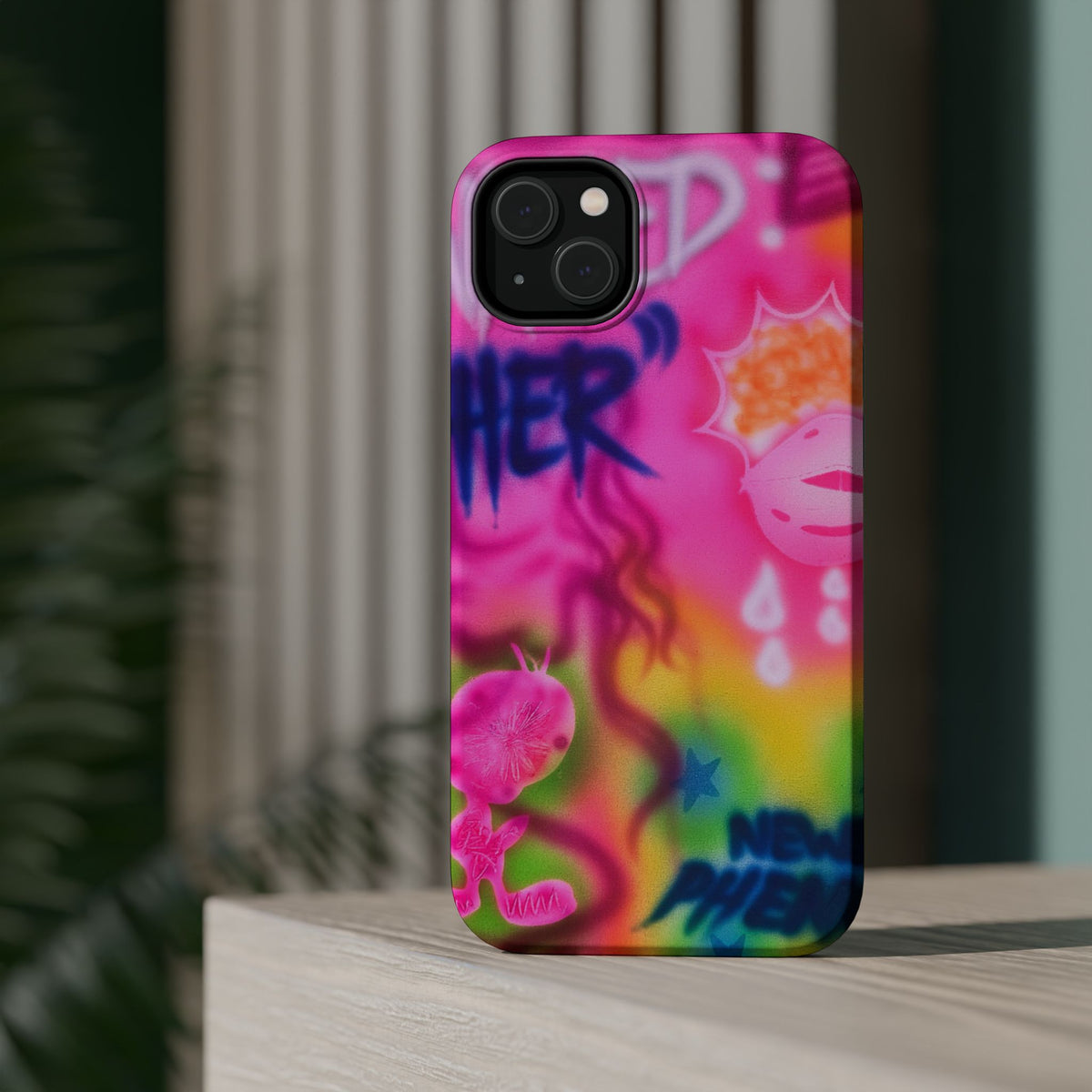MagSafe "wanted" airbrush iPhone case