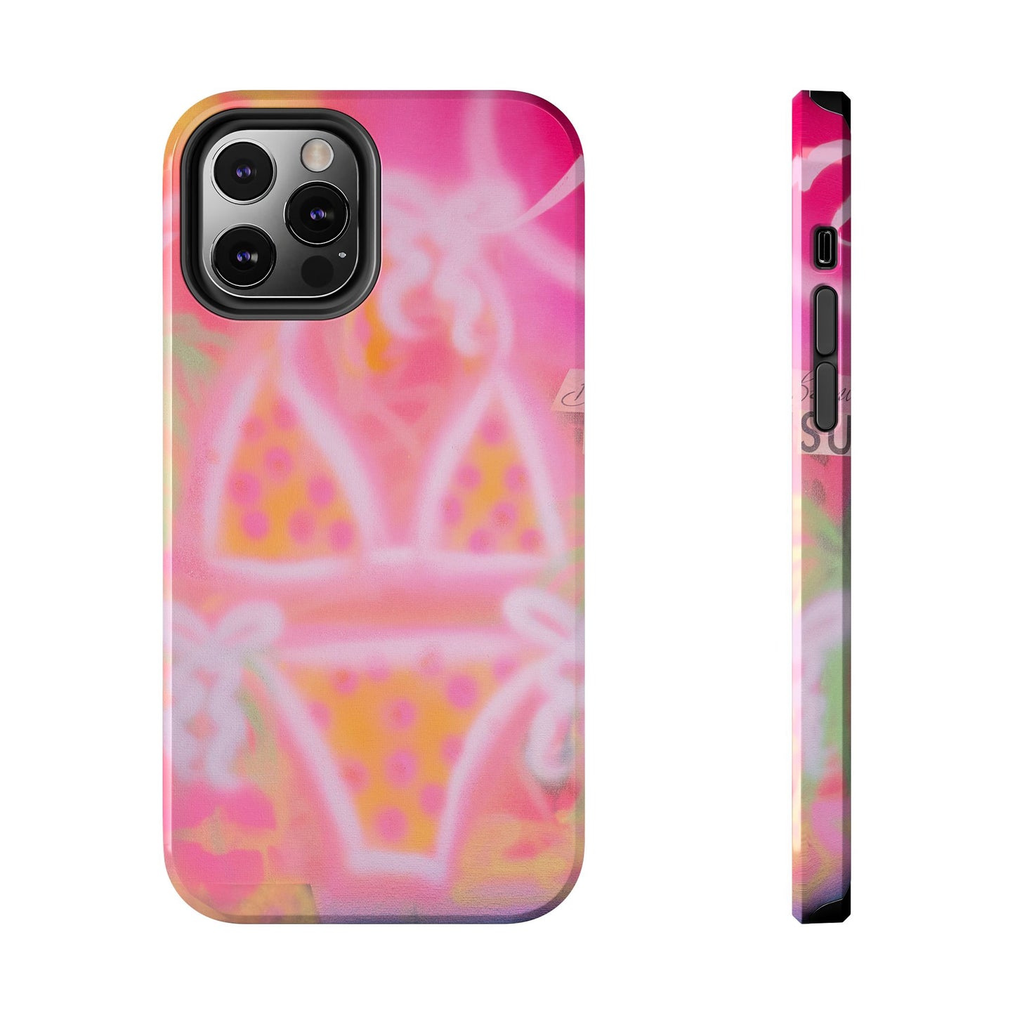 "yellow polka dot bikini" airbrush iPhone case