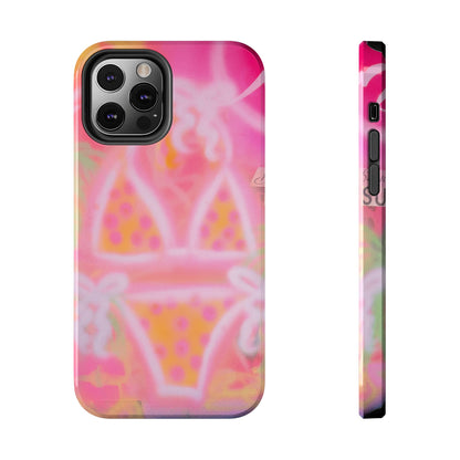 "yellow polka dot bikini" airbrush iPhone case