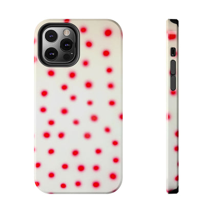 "vanilla cherry polka dot" airbrush iPhone case