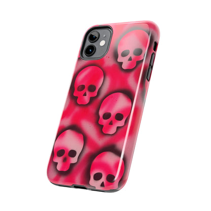 "pink skully" airbrush iPhone case