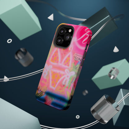 MagSafe "santa monica strawberry" airbrush iPhone case