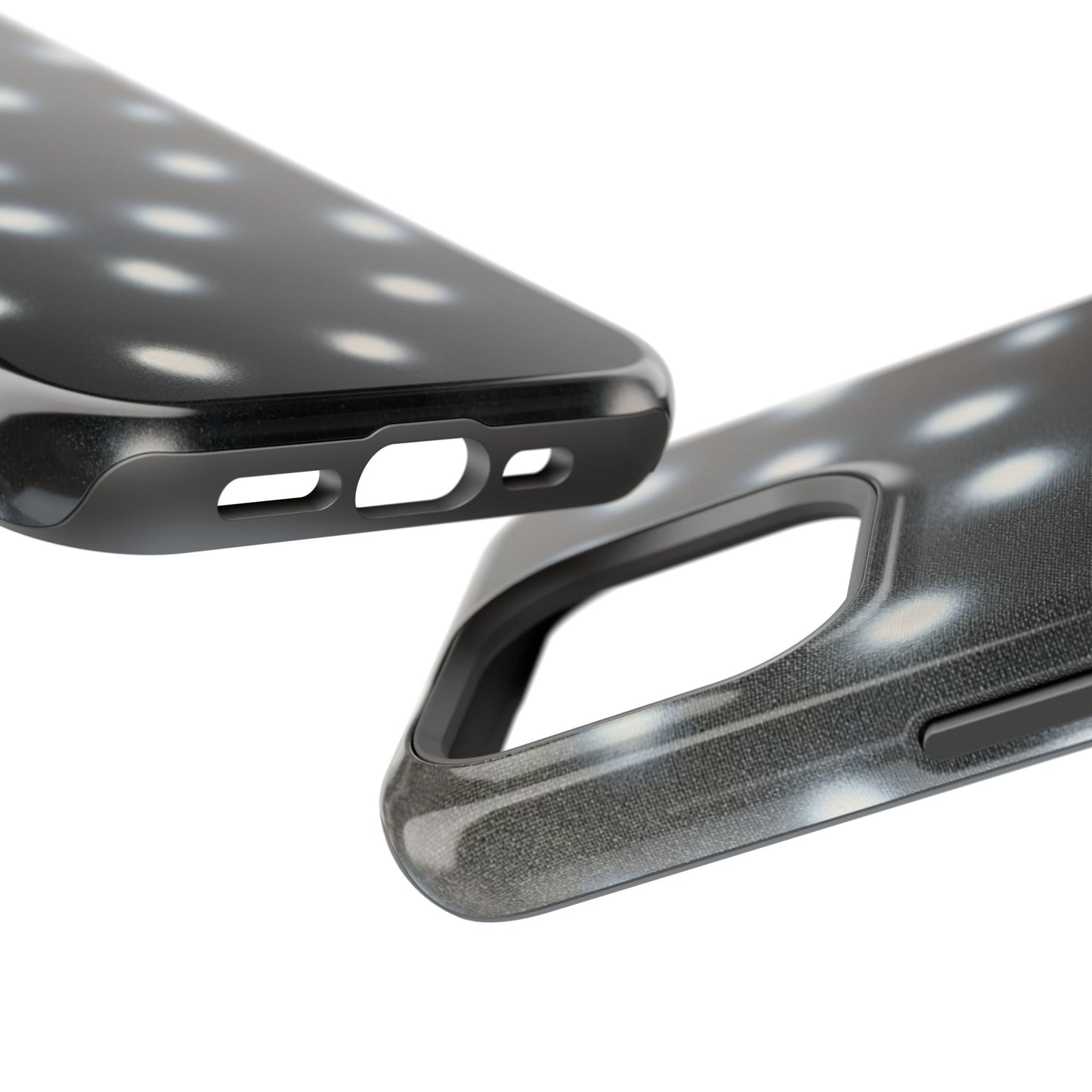 MagSafe "coconut noir polka dot" airbrush iPhone case