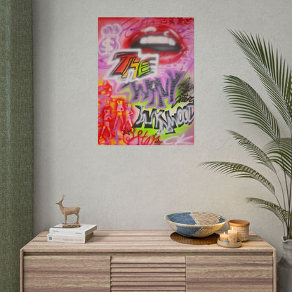 "wynwood gold" airbrush rolled print