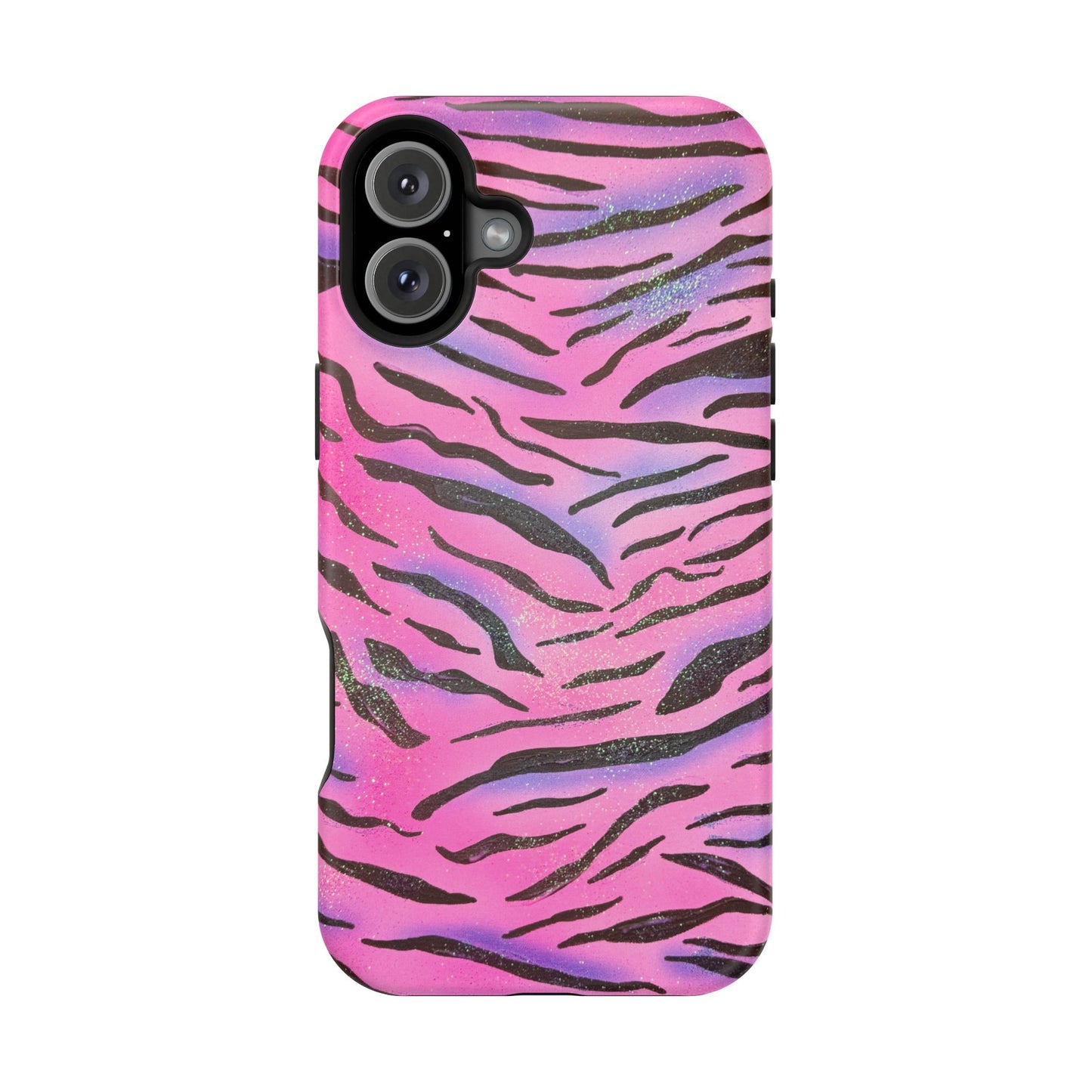 MagSafe "glitter zebra" airbrush iPhone case