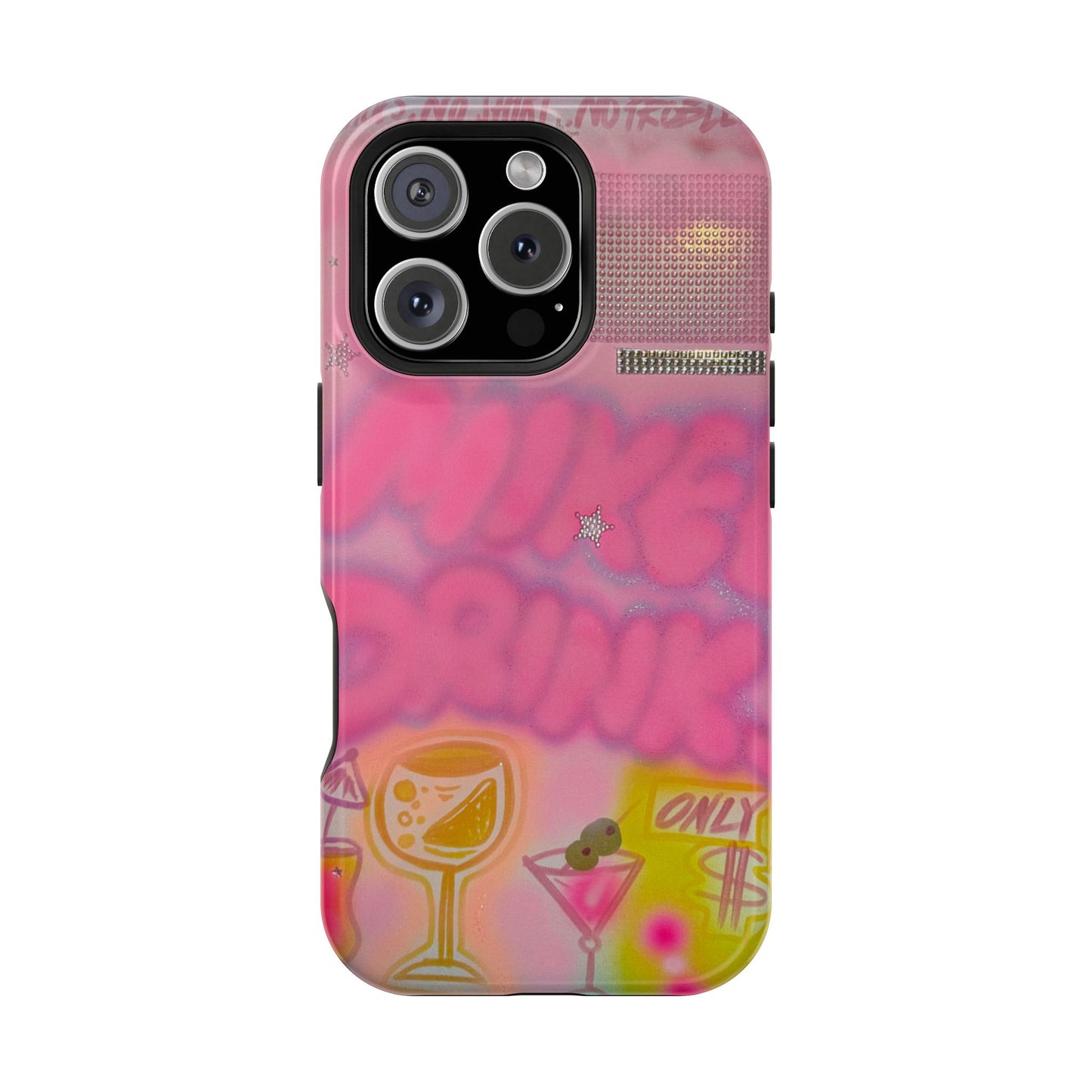 MagSafe "mixed drinks" airbrush iPhone case