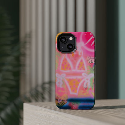 MagSafe "santa monica strawberry" airbrush iPhone case
