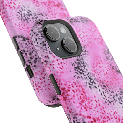 MagSafe "pink cheetah" airbrush iPhone case