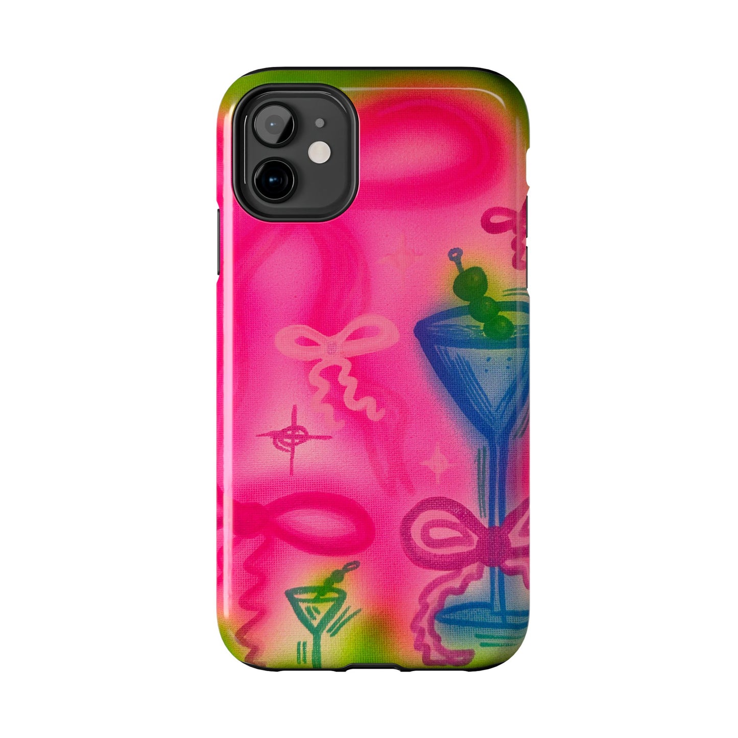 "bow martini" airbrush iPhone case