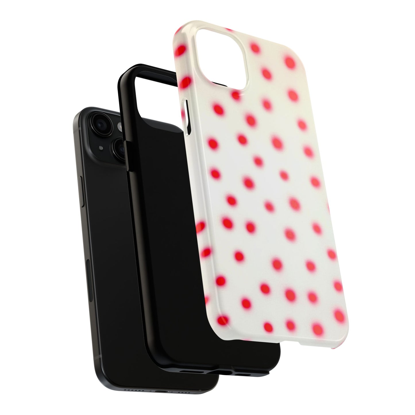 "vanilla cherry polka dot" airbrush iPhone case